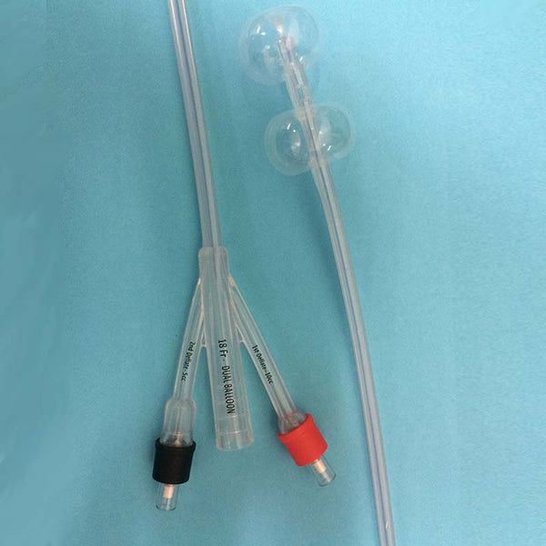 Duette 100% Silicone Dual-Balloon 2-Way Foley Catheter 18 Fr