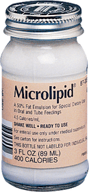 Microlipid Dietary Formula Ready-to-Use Unflavored 3 oz. Bottle