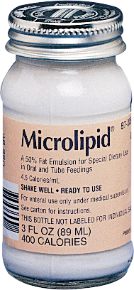 Microlipid Dietary Formula Ready-to-Use Unflavored 3 oz. Bottle