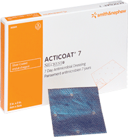 ACTICOAT Seven Day Antimicrobial Barrier Dressing 2" x 2"