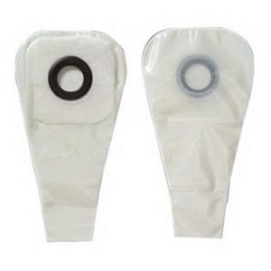 1-Piece Drainable Pouch with Precut 1-1/8" Barrier Opening, Pouch Size 1-1/2" with Karaya