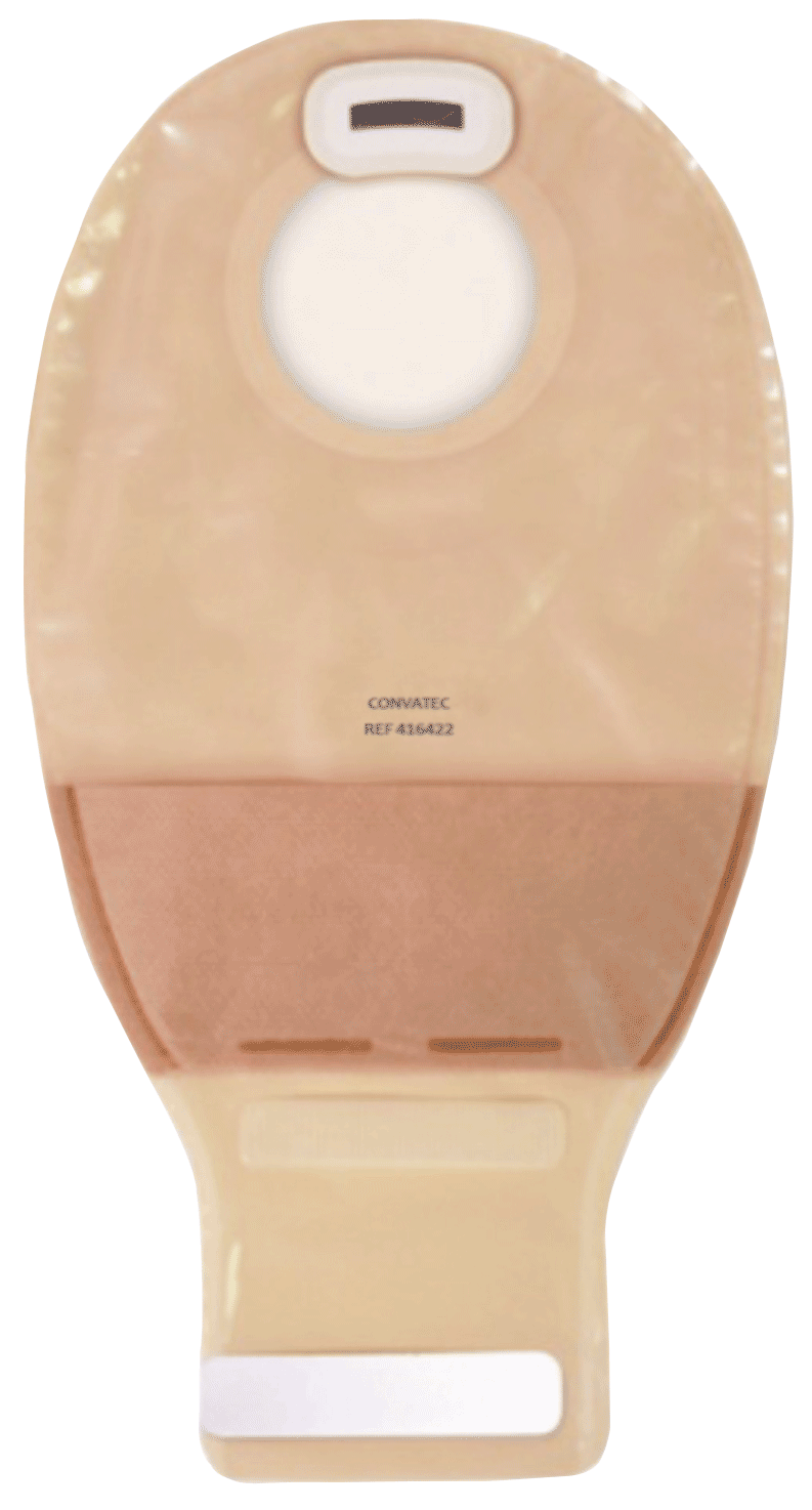 Natura + Drainable Pouch with"visiClose and filter, Transparent, Standard 38mm, 1 1/2"