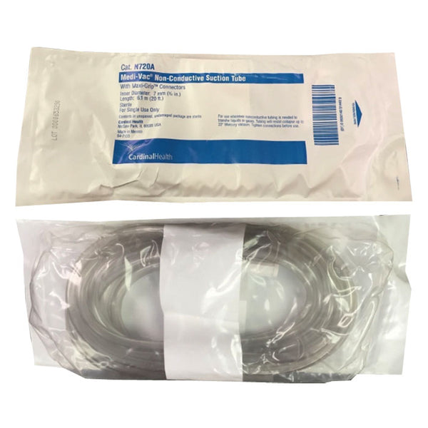 Medi-Vac Clear Nonconductive Tubing, 9/32" x 20'L (7mm x 6.1m), Sterile