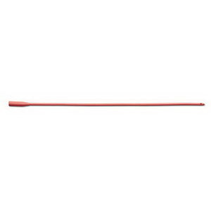 Smooth Tip Red Rubber Intermittent Catheter 14 Fr 16"