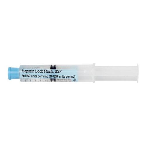 Heparin Pre-Filled Catheter Flush Syringe 10U 5 to 10  mL