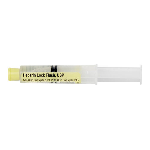 Heparin 5 mL in 10 mL Syringe 100U/mL