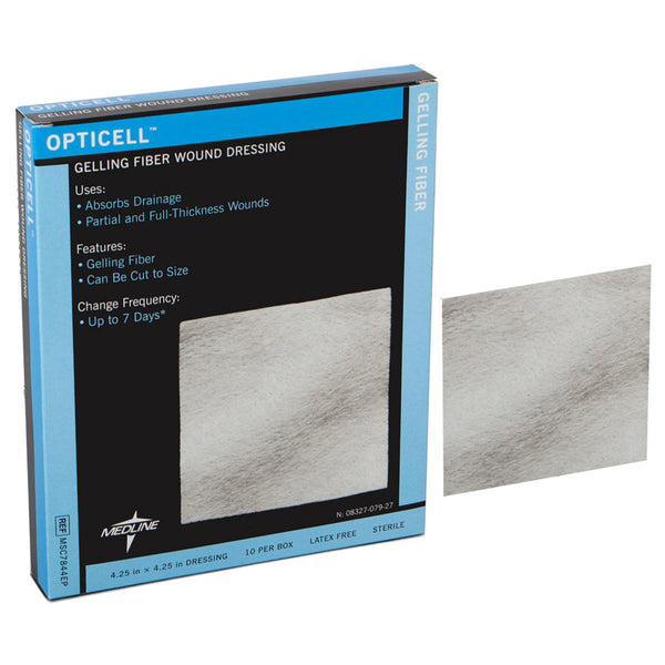 Opticell Gelling Fiber Wound Dressing, 4.25" x 4.25"