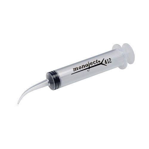 Monoject Curved Tip Irrigation Syringe, 12 mL