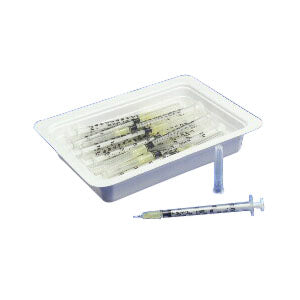 Monoject Allergy Tray with Detachable Needle 27G x 1/2", 1 mL (25 count)