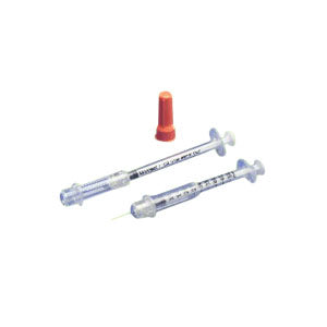 Monoject Insulin Safety Syringe 29G x 1/2", 1/2 mL (100 count)