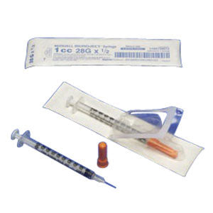 Monoject SoftPack Insulin Syringe 28G x 1/2", 1/2 mL (100 count)