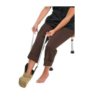 Deluxe Sock Aid with 29" Straps, White