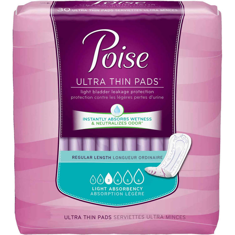 Kimberly Clark Poise® Original Incontinence Pads, Light Absorbency, Long Length