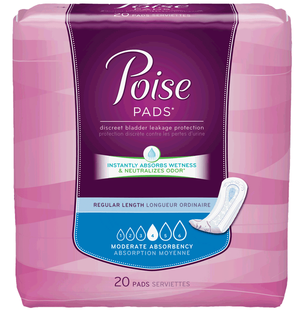 Depend Poise Moderate Pads Regular Length