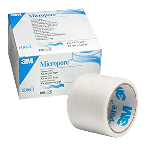 Micropore Single Use Hypoallergenic Paper Surgical Tape 1" x 1.5 yds.