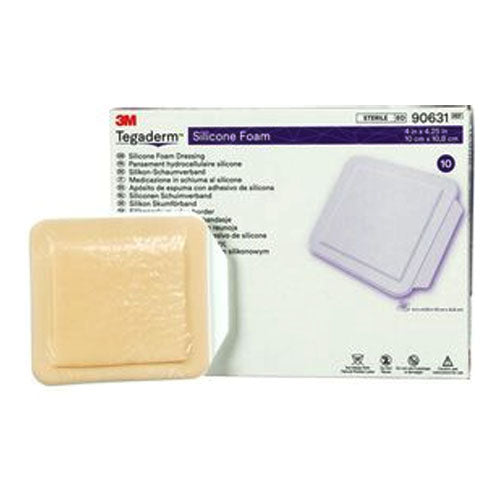 Tegaderm Silicone Foam Non-Bordered Dressing, 4" x 4.25"