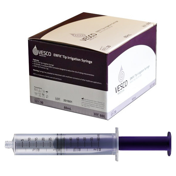 ENFit Tip Irrigation Syringe 60 mL