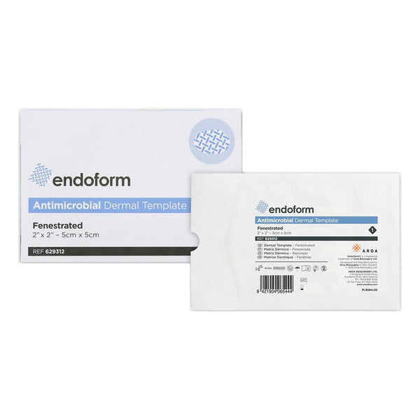Endoform Antimicrobial Dermal Template, Fenestrated, 2" x 2"