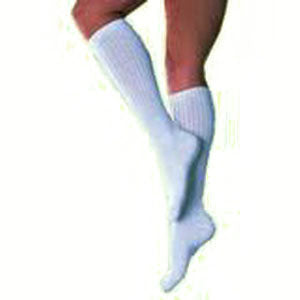 SensiFoot Crew Length Mild Compression Diabetic Sock Small, White