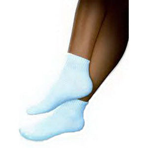 SensiFoot Crew Length Mild Compression Diabetic Sock Large, White