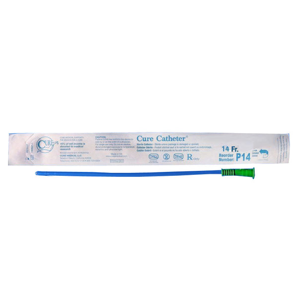 Cure Medical Hydrophilic Coated Pediatric Intermittent Catheter, 14 Fr, 10"