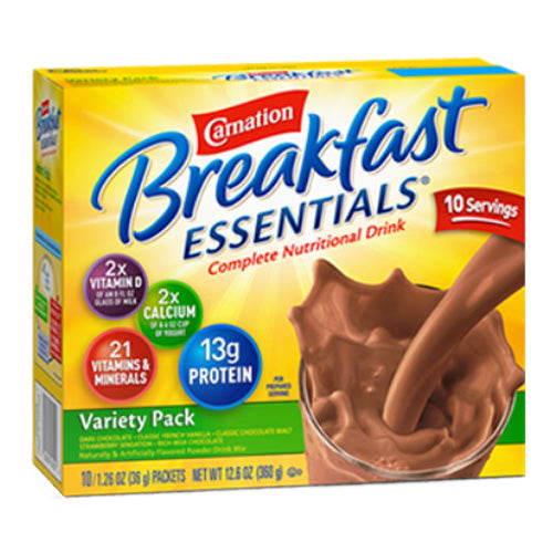 Carnation Instant Breakfast Essentials Variety Pack, 10 Ct