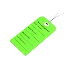 Equipment Tag, Clean, Green, 500/Case