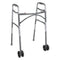 Bariatric Aluminum Adult 2-Button Folding Walker with Wheels