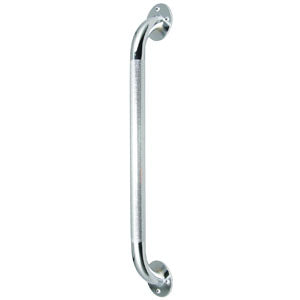 Knurled Grab Bar, Chrome, 18", Retail