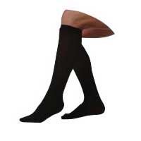 Juzo Soft Knee High with Silicone Border, 20-30 mmHg, Full Foot, Regular, Black, Size 4