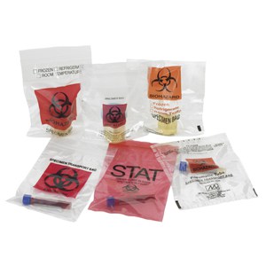 Biohazard Bag, 2 mL, 6 x 9, Orange