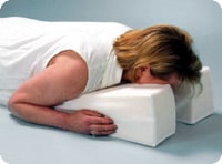 Face Down Pillow, White 29” x 14” x 6” Washable