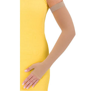 Harmony Arm Sleeve with Gauntlet and Silicone Top Band, 20-30, X-Wide, Sand, Size 2