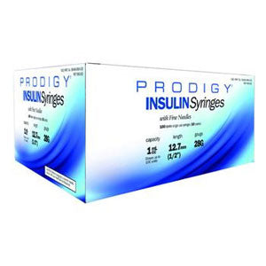 Prodigy Insulin Syringe 28G x 1/2", 1 mL (100 count)