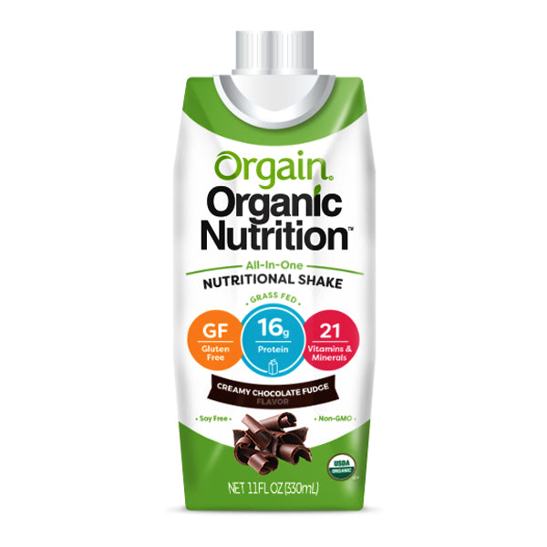 Orgain Organic Nutrition All-in-One Nutritional Shake, Creamy Chocolate Fudge, 11 fl oz