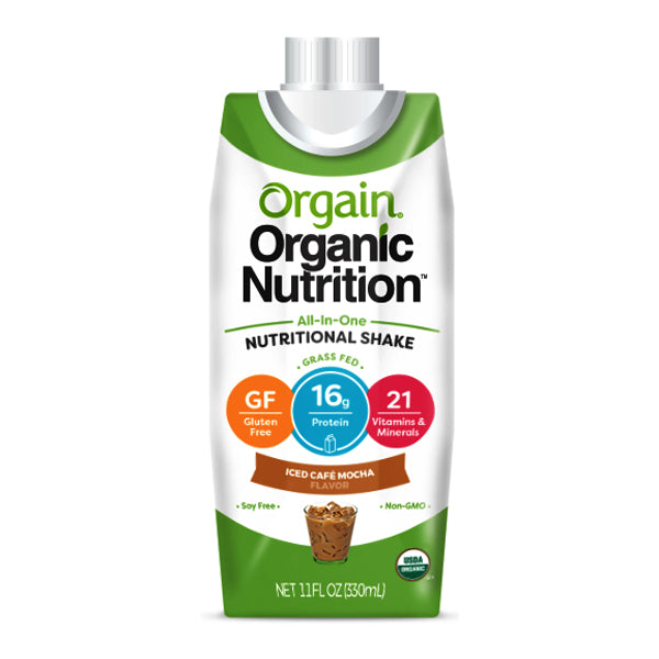 Orgain Organic Nutrition All-in-One Nutritional Shake, Iced Cafe Mocha, 11 fl oz
