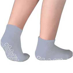 Single Tread Patient Safety Footwear with Terrycloth Interior, X-Large, Grey