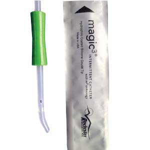 Magic3 Hydrophilic Coude Male Intermittent Catheter with Sure-Grip 10 Fr 16"