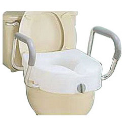 E-Z Lock Raised Toilet Seat With Arms