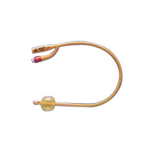 Gold 2-Way Silicone-Coated Foley Catheter 14 Fr 5 cc