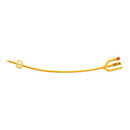 Gold 3-Way Silicone-Coated Foley Catheter 16 Fr 5 cc