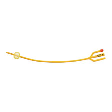 Gold 3-Way Silicone-Coated Foley Catheter 16 Fr 5 cc
