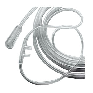 Adult Nasal Cannula, Non Flared Tip, 7 Ft Tubing