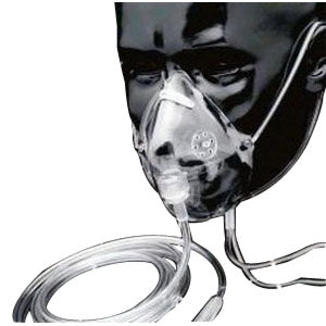 Adult Elongated Mask with 7' Tubing, Elastic Strap Style