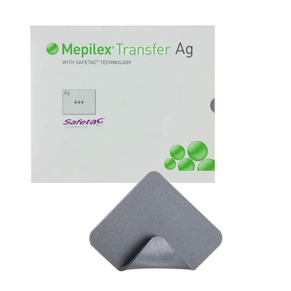 Mepilex Transfer Ag 6 x 8 Antimicrobial Soft Silicone Exudate Transfer Dressing