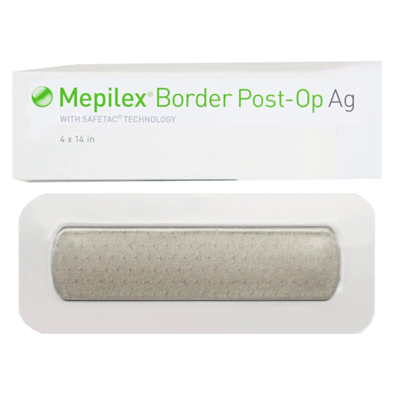 Mepilex Border Post Op Ag Foam Dressing, 4" x 14"
