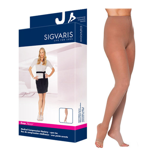 Eversheer Pantyhose, 20-30, Medium, Long, Open, Suntan