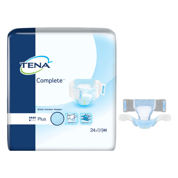 Tena Complete Brief, Medium, 32" - 44", 24 Count.