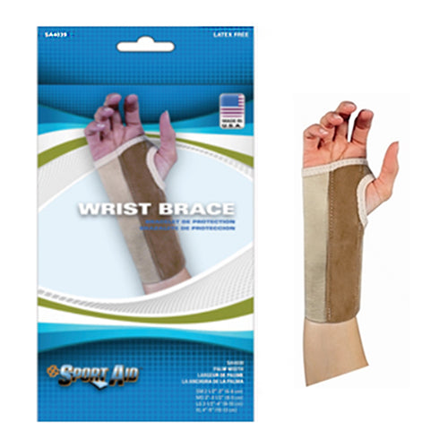 Sportaid Wrist Brace, Palm Stay, Beige, Left, Medium
