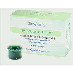 Simpurity DermaPro Waterproof Silicone Tape, 1" x 5yd